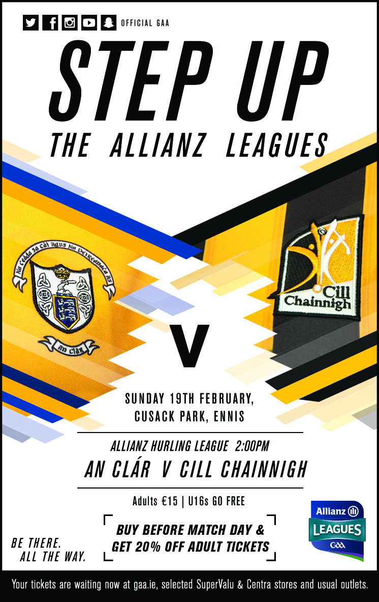 Clare Next Up For Kilkenny in Allianz League