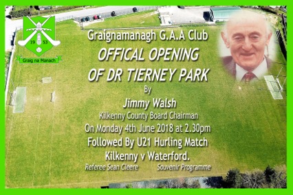 Graignamanagh GAA Club Pitch Opening