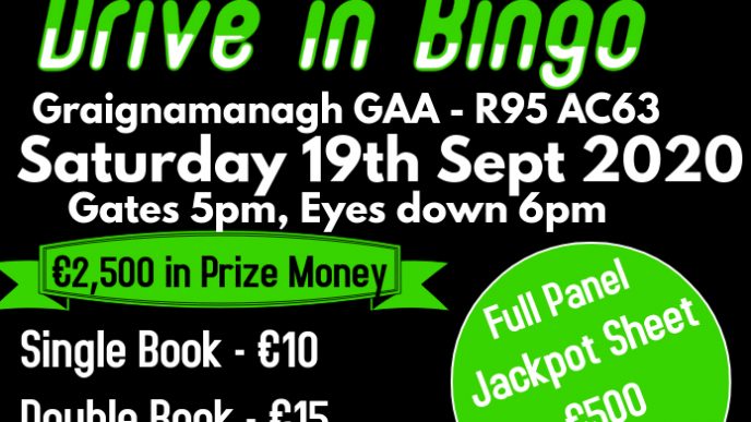 Graignamanagh GAA Club will host ‘Drive in Bingo’
