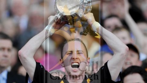 7 September 2008; Kilkenny captain James 'Cha' Fitzpatrick lifts the Liam MacCarthy cup after his side's victory over Waterford. GAA Hurling All-Ireland Senior Championship Final, Kilkenny v Waterford, Croke Park, Dublin. Picture credit: Stephen McCarthy / SPORTSFILE