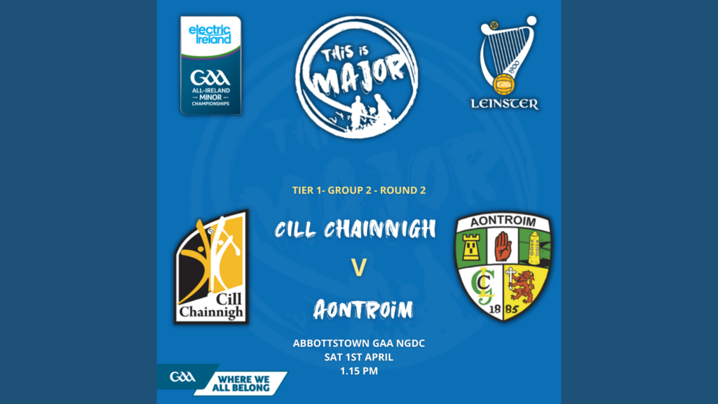 Kilkenny Minor Team to play Antrim named
