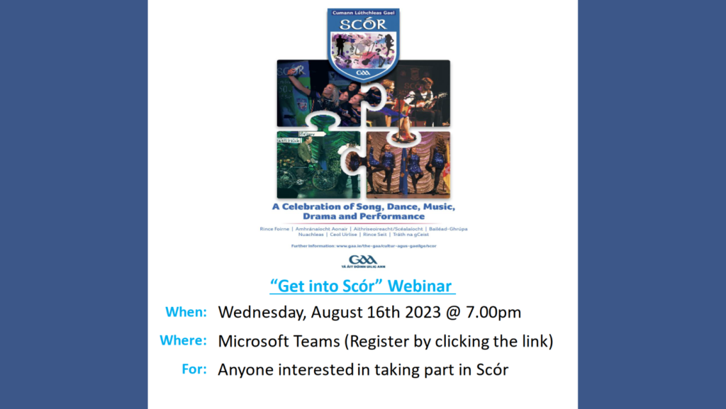 “Get into Scór” Webinar
