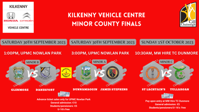 Kilkenny Vehicle Centre Minor County Finals