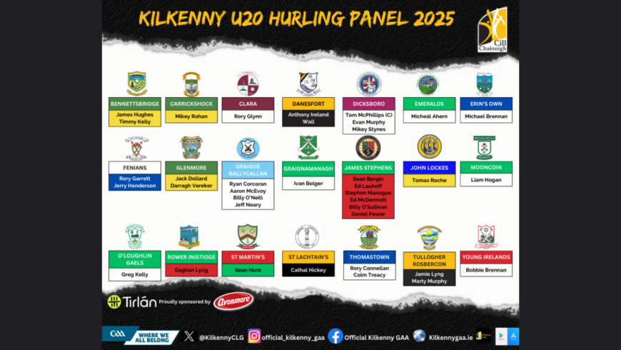Kilkenny U20 Hurling Panel 2025