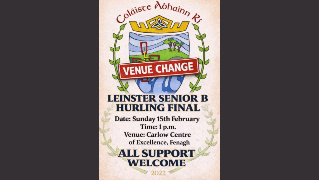 Leinster Senior Hurling B Final – Coláiste Abhainn Rí v. Cistercian College, Roscrea